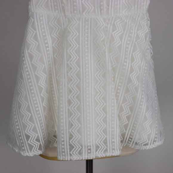 🩰 Abercrombie Kids NWOT Eyelet Taffeta Crisp White Dress Vacation Beach Party 3 - Picture 3 of 6